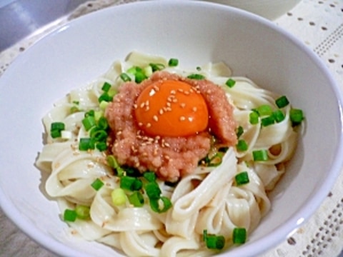 釜たま風明太子うどん